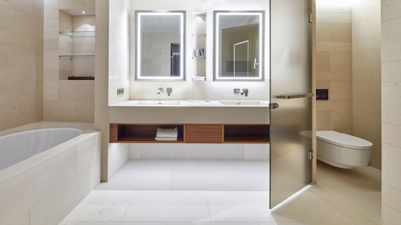 A bathroom at The Fontenay Hotel A bathroom at The Fontenay Hotel