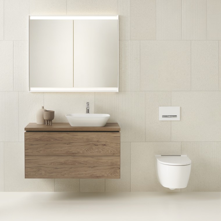 Washbasin cabinet with two drawers