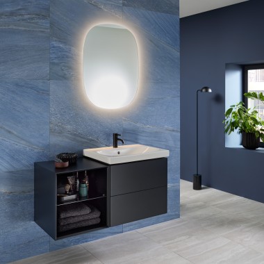 Geberit Acanto bathroom sink with Geberit ONE washbasin cabinet