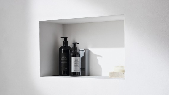 Geberit ONE shower solution with tileable niche storage box Geberit ONE shower solution with tileable niche storage box