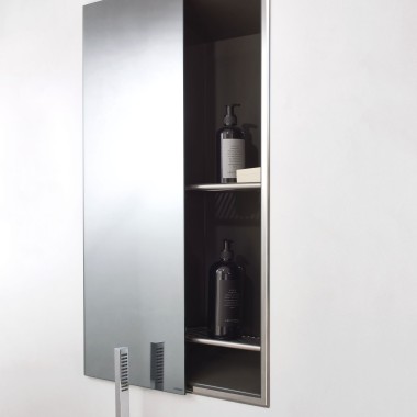 Niche storage box with mirror