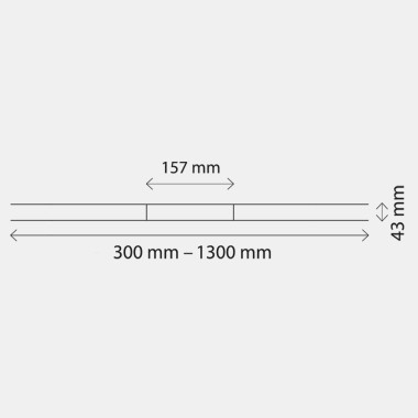 Dimensions of the Geberit shower channel CleanLine