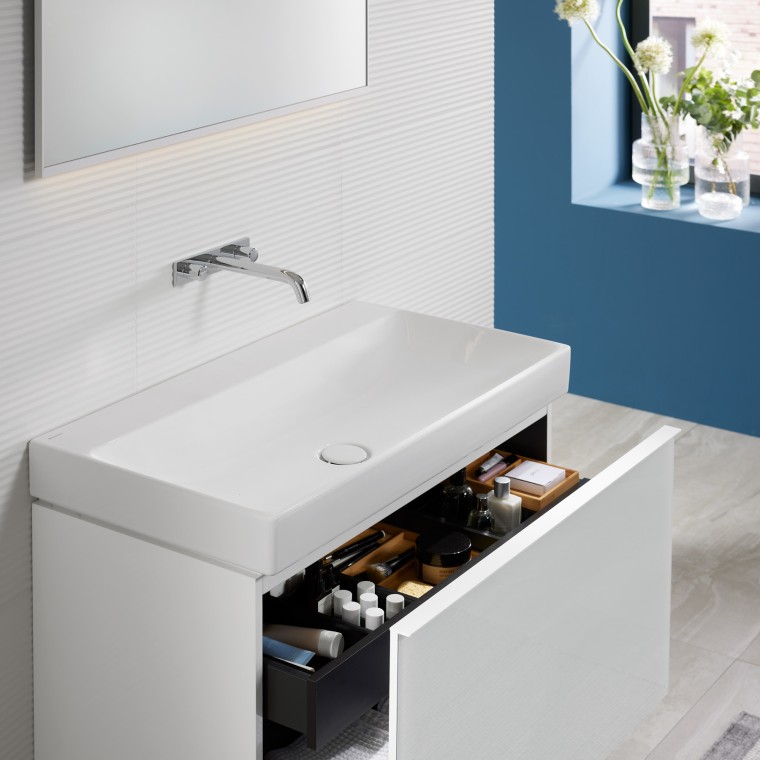 Geberit ONE bathroom sink with Geberit Acanto washbasin cabinet