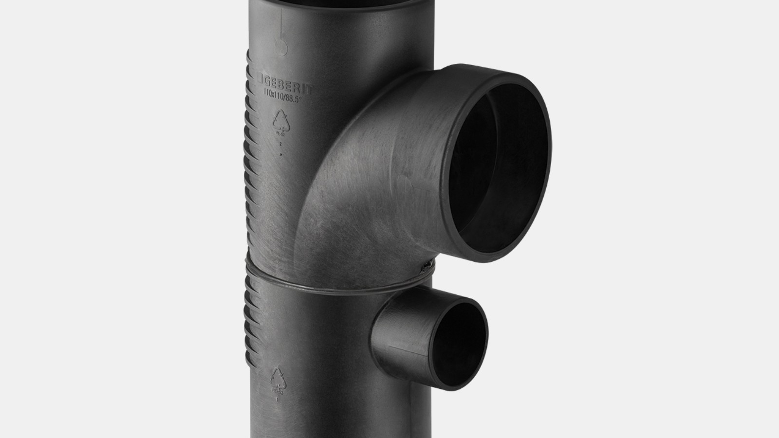 Geberit Silent-db20 combined branch fitting 88.5°, swept-entry