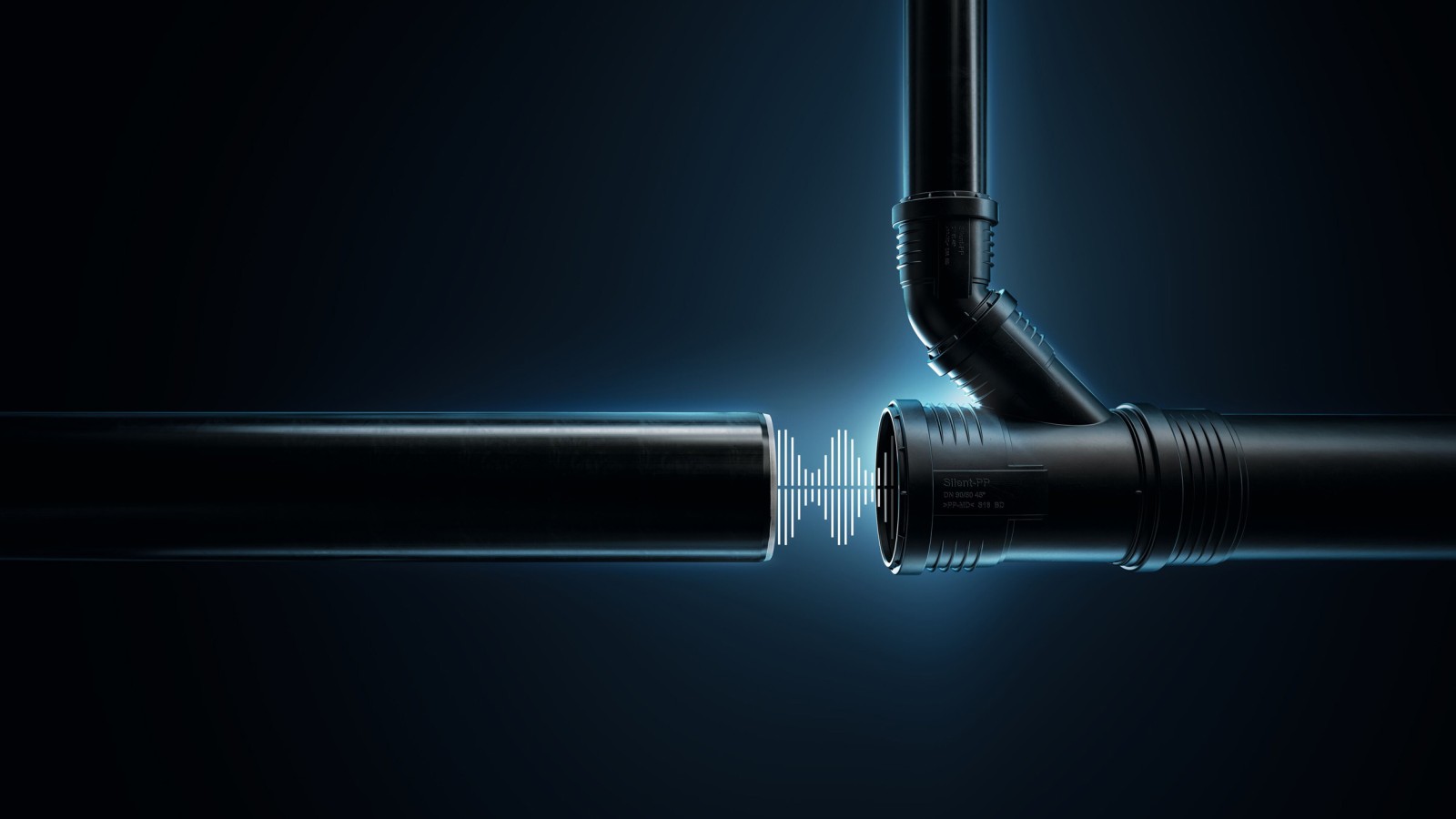 Sound-optimised pipe and fitting from Geberit Silent-PP