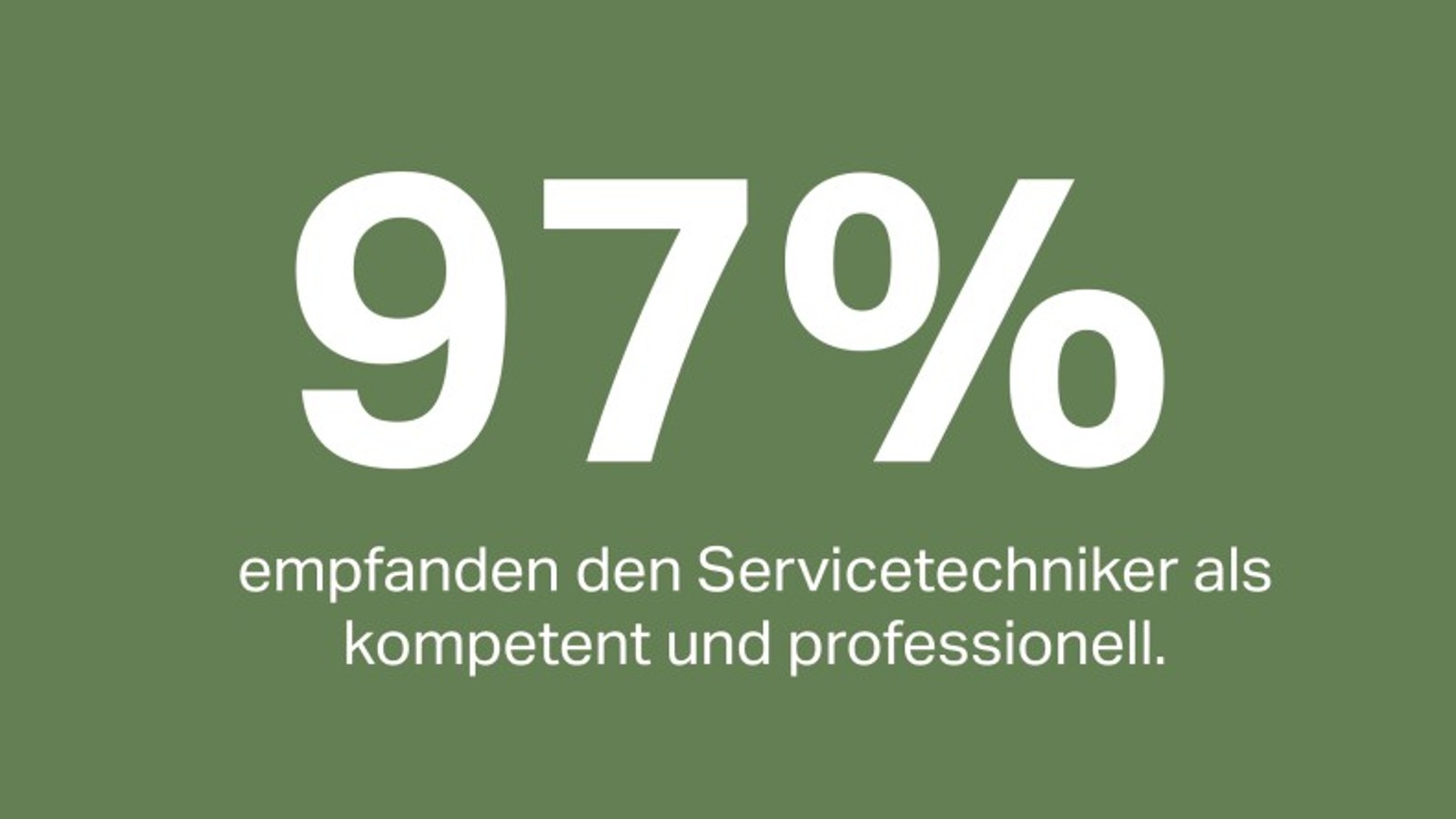 97% of customers found their service technician to be experienced and professional