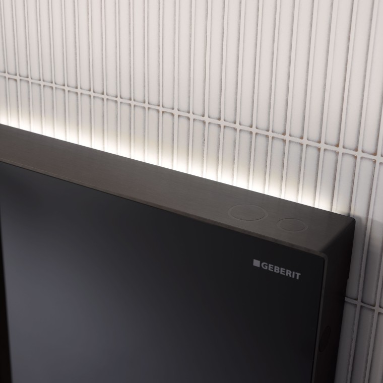 Orientation light on the Geberit Monolith Plus in black (© Geberit)