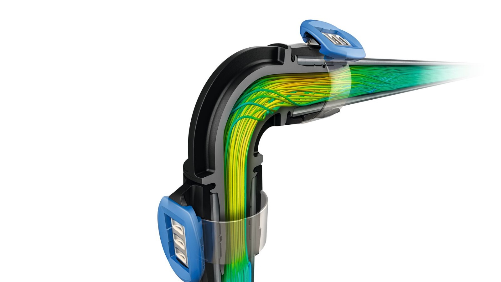 Flow-optimised Geberit FlowFit piping system