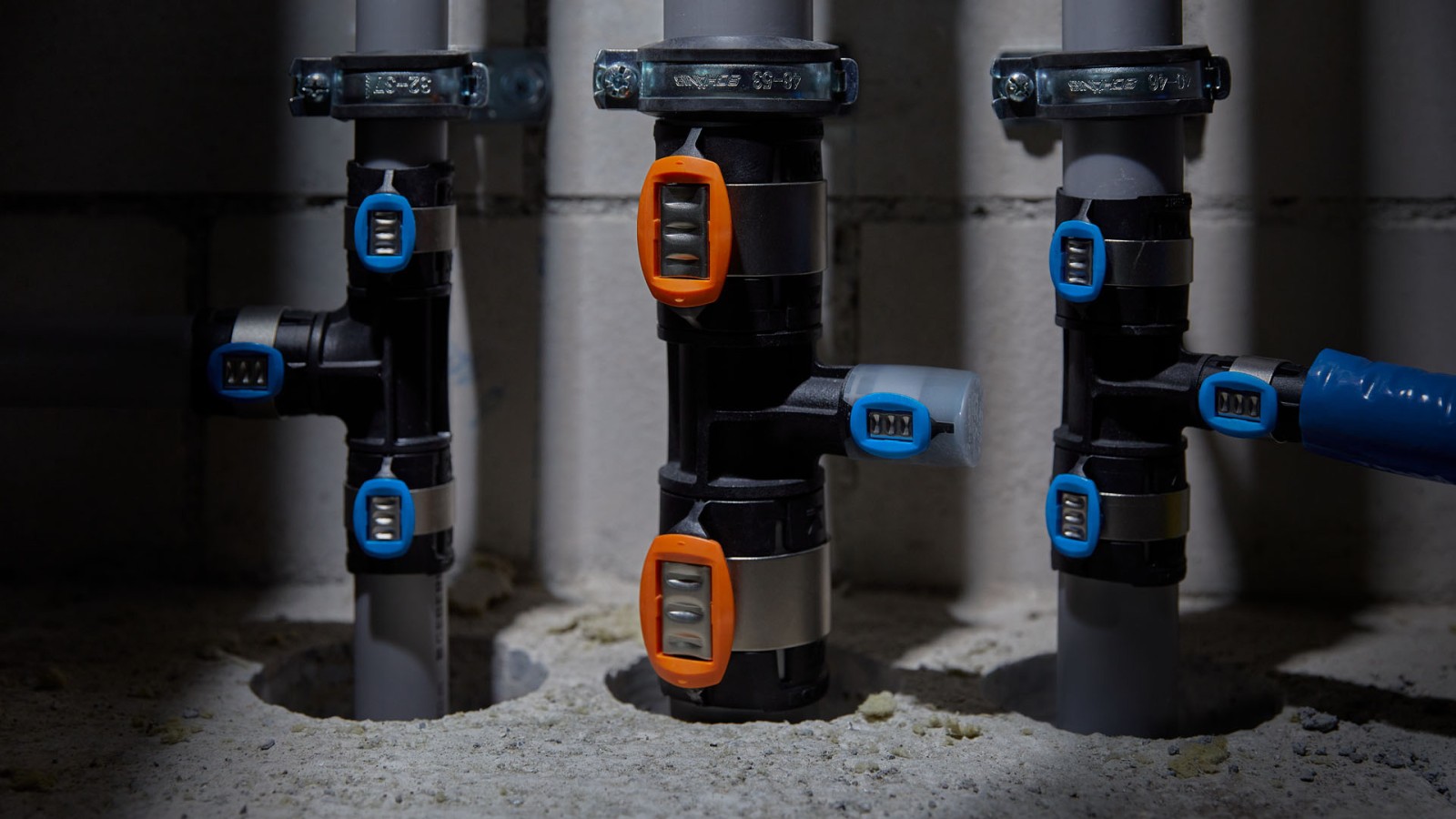 Geberit FlowFit colour-coded fittings