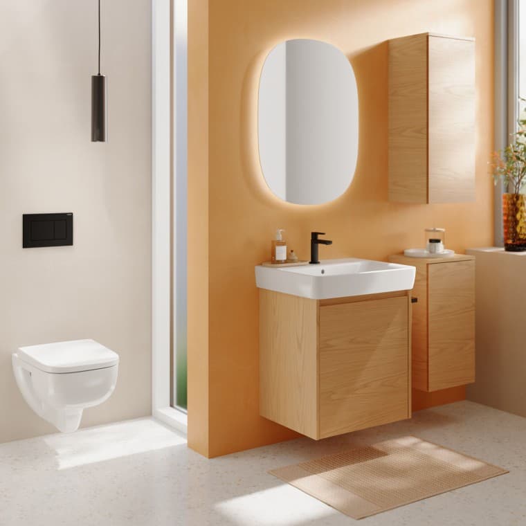 Geberit Option Oval mirror with Renova Plan Washplace Geberit Option Oval mirror with Renova Plan Washplace