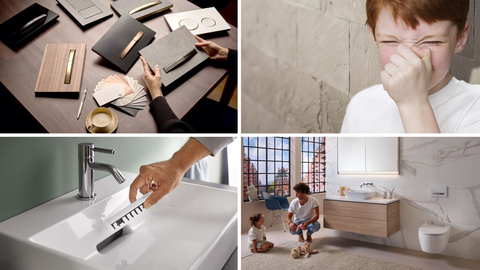 Four images of the Geberit Stories Four images of the Geberit Stories