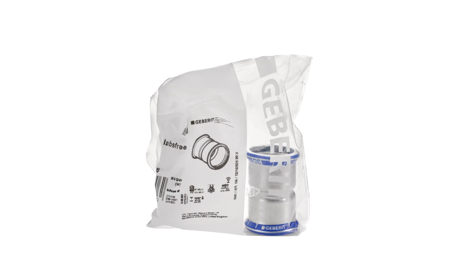 Geberit Mapress Stainless Steel LABS-free pressfittings are individually packed Geberit Mapress Stainless Steel LABS-free pressfittings are individually packed