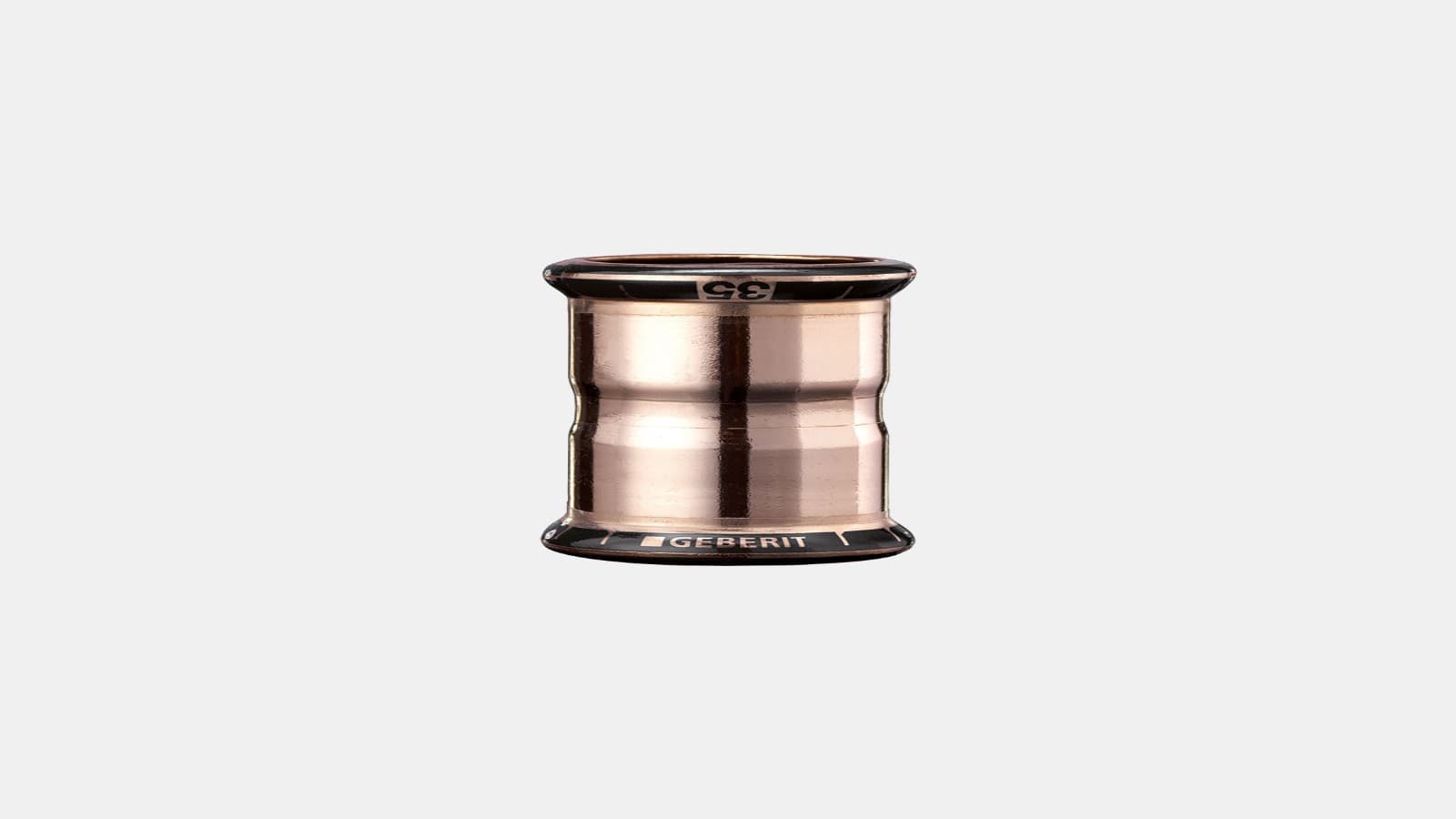 Geberit MapressCuNiFe fitting with black pressing indicator